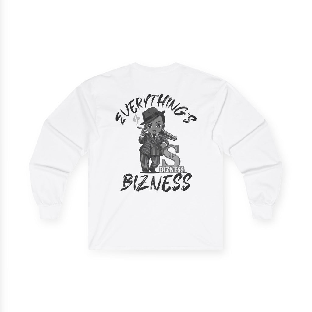 Unisex Long Sleeve Tee with Business Illustration - Perfect for Entrepreneurs, Casual Wear, Gifts, Business Events, and Parties