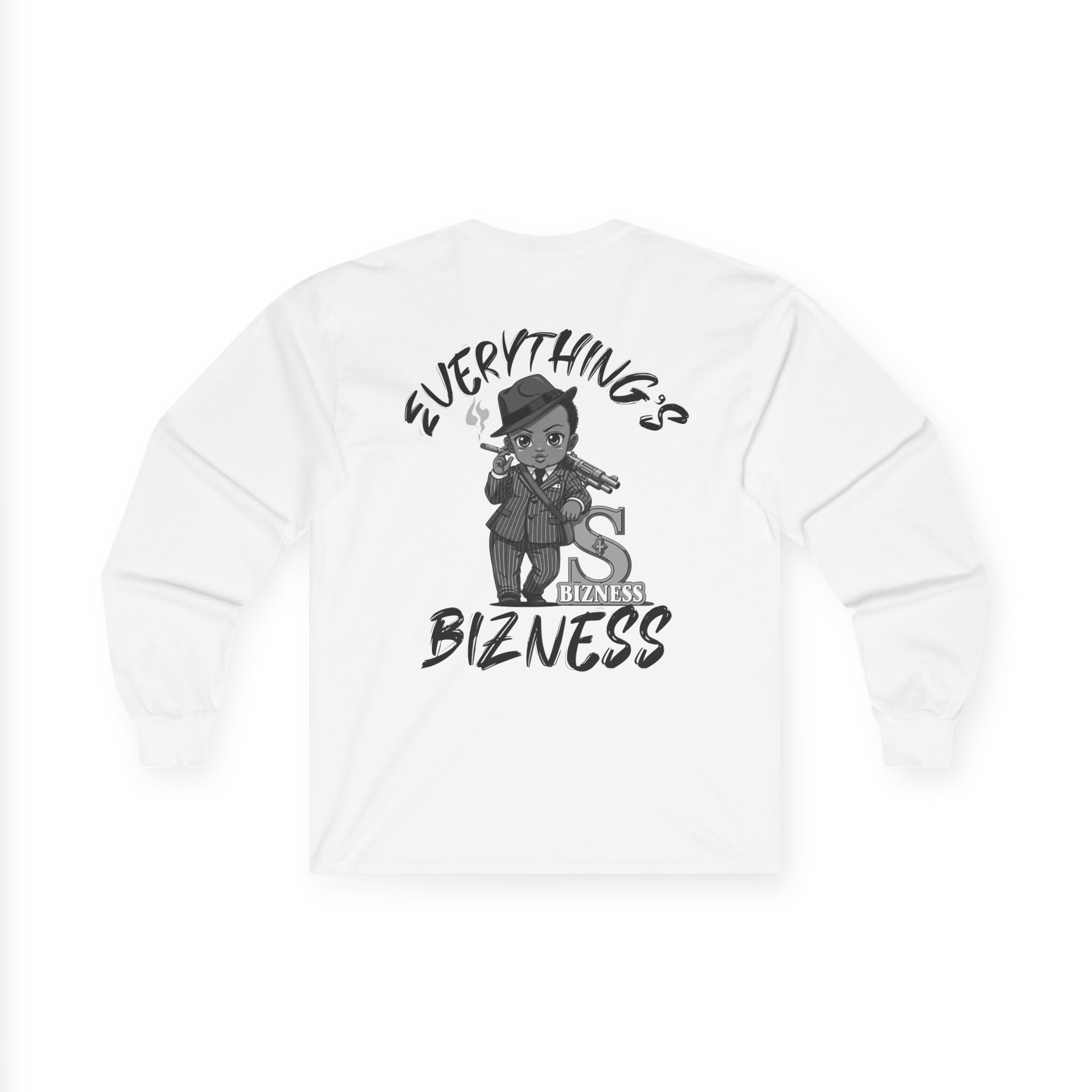 Unisex Long Sleeve Tee with Business Illustration - Perfect for Entrepreneurs, Casual Wear, Gifts, Business Events, and Parties